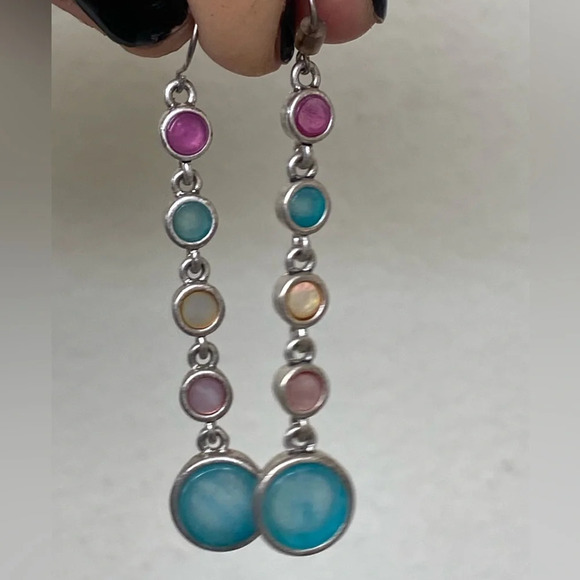 Super cute multi colored dangle earrings - Picture 4 of 6